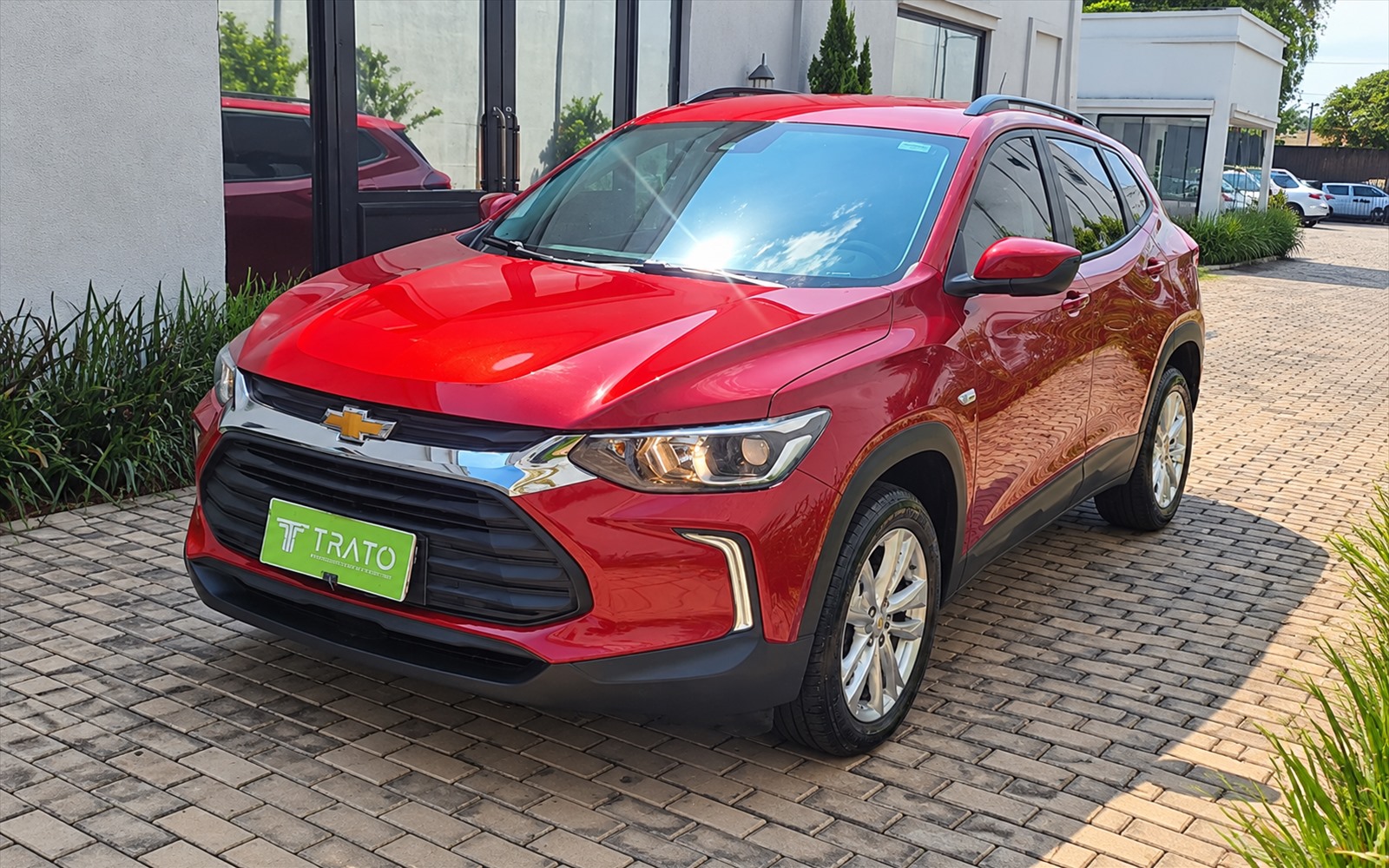 Chevrolet Tracker LTZ vermelha, ano 2024/2024